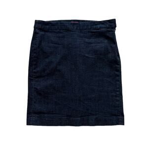 Tommy Hilfiger Jean Skirt Dark Blue Denim Side Zipper Pencil Denim Skirt Size 4
